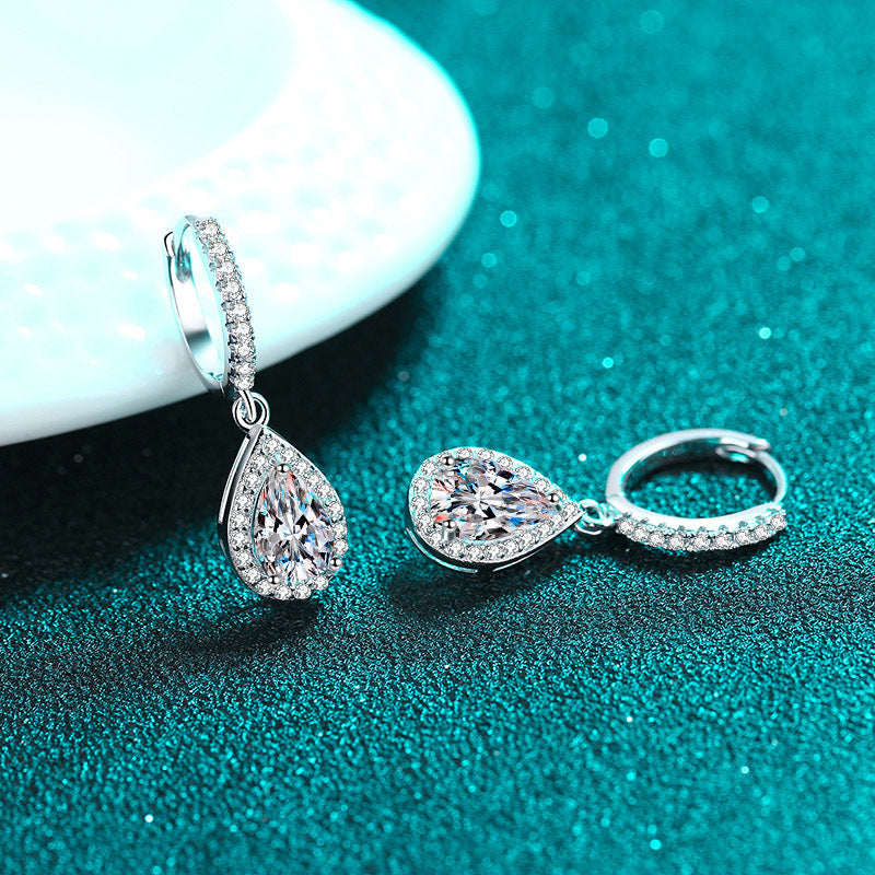 Mini Silver Diamond Drop Dangle | Woman Earrings | Timelessly Elegant Ladibelle