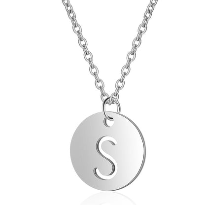 Silver Letter Charm | Woman Necklace | Initial Elegance Ladibelle