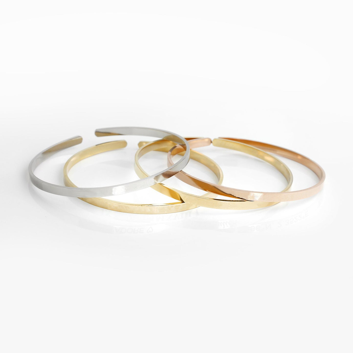 Gold & Silver & Rose Gold Cuff | Woman Bracelet | Gleaming Fusion Ladibelle