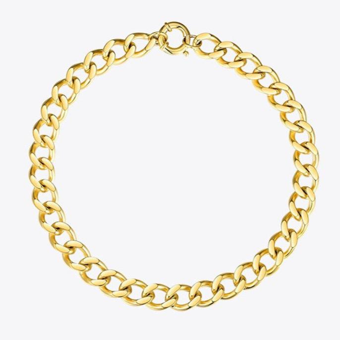 Gold Curb Chain | Woman Necklace | Gilded Strength Ladibelle