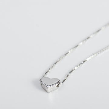 Silver Mini Heart-Shaped Charm | Woman Necklace | Minimalist Heart Ladibelle