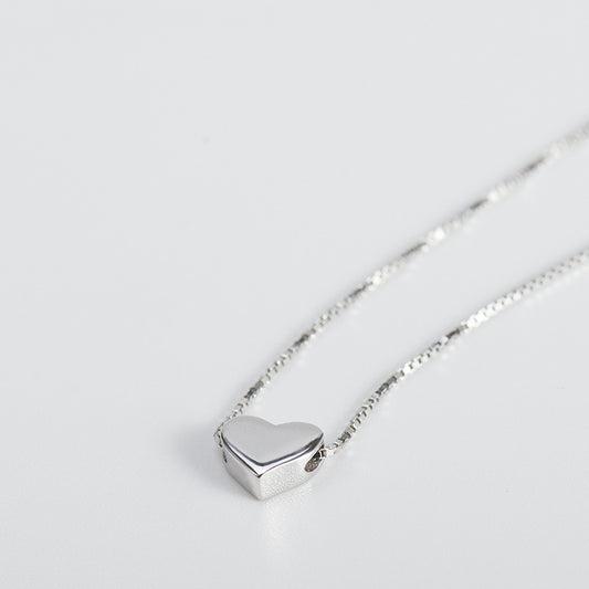 Silver Mini Heart-Shaped Charm | Woman Necklace | Minimalist Heart Ladibelle