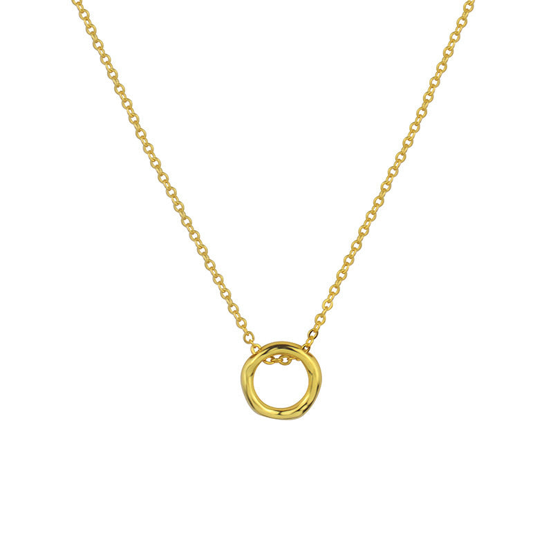 Gold Chain Circle Pendant | Woman Necklace | Aura Circle Necklace Ladibelle