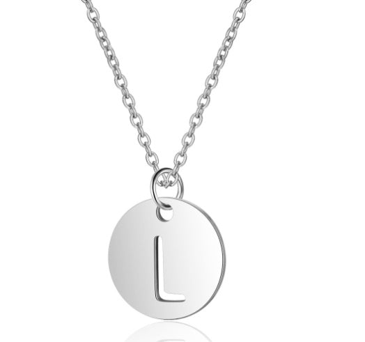 Silver Letter Charm | Woman Necklace | Initial Elegance Ladibelle