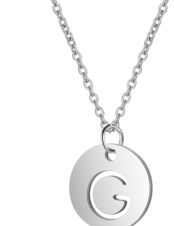 Silver Letter Charm | Woman Necklace | Initial Elegance Ladibelle