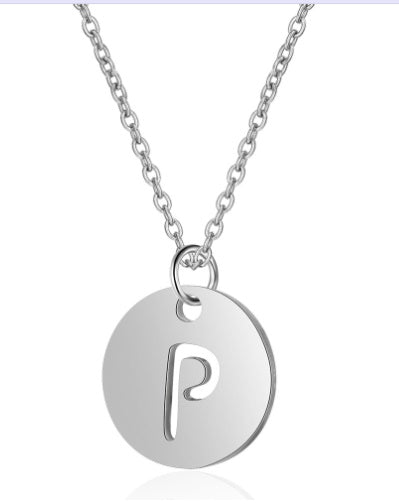 Silver Letter Charm | Woman Necklace | Initial Elegance Ladibelle