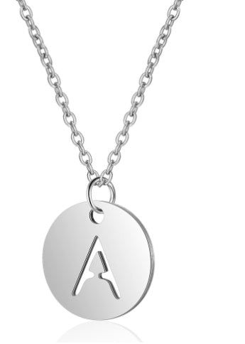 Silver Letter Charm | Woman Necklace | Initial Elegance Ladibelle