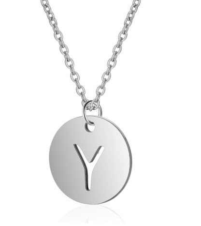 Silver Letter Charm | Woman Necklace | Initial Elegance Ladibelle