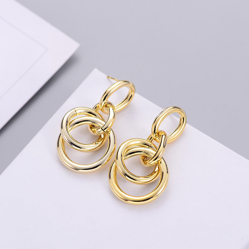 Large Gold Chunky Chain Link | Woman Earrings | Golden Bond Ladibelle