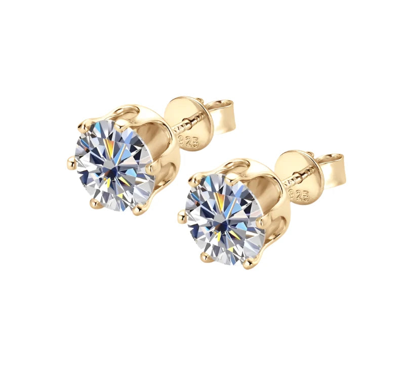 Mini Gold & Silver Diamond Stud | Woman Earrings | Luxe Spark Ladibelle