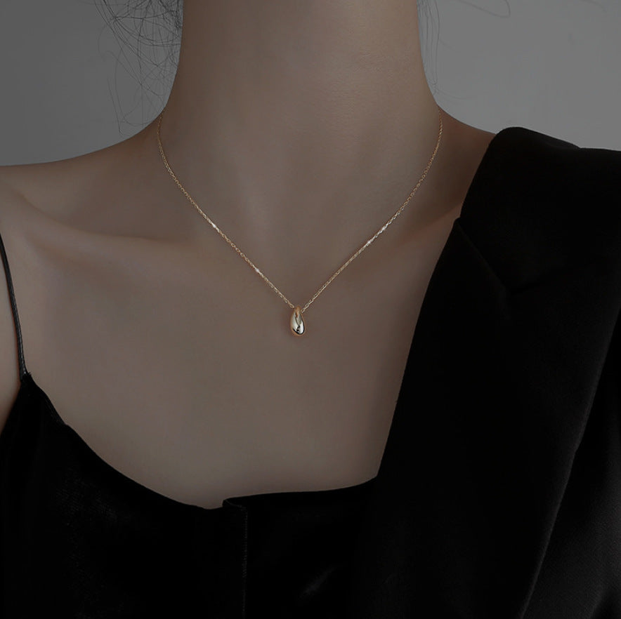 Gold & Silver Water Drop Pendant | Woman Necklace | Radiant Dew Ladibelle