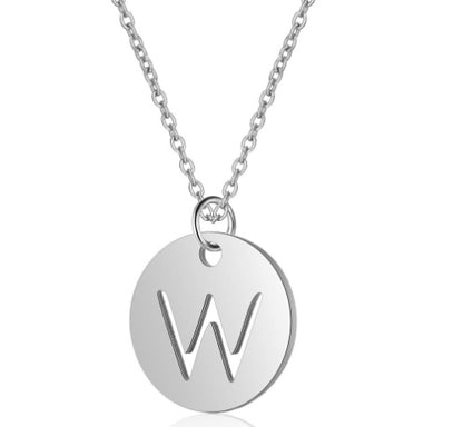 Silver Letter Charm | Woman Necklace | Initial Elegance Ladibelle