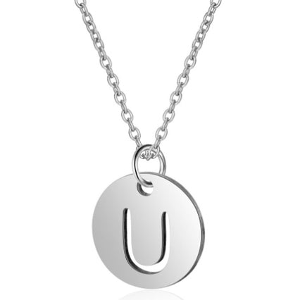 Silver Letter Charm | Woman Necklace | Initial Elegance Ladibelle