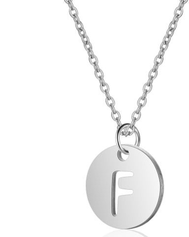 Silver Letter Charm | Woman Necklace | Initial Elegance Ladibelle