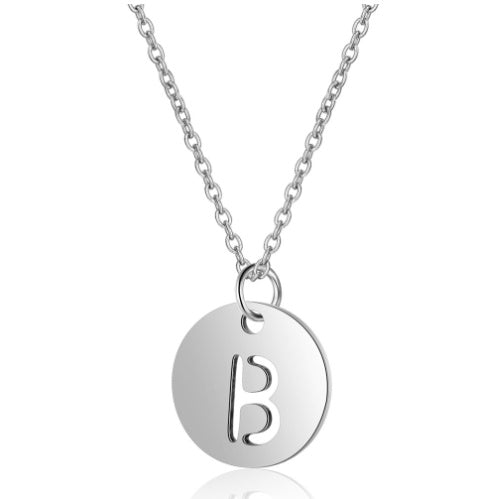 Silver Letter Charm | Woman Necklace | Initial Elegance Ladibelle