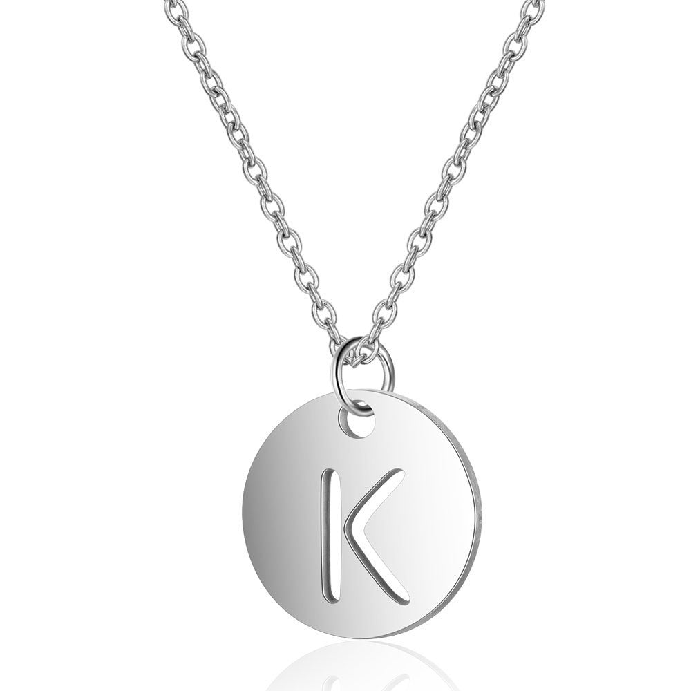 Silver Letter Charm | Woman Necklace | Initial Elegance Ladibelle