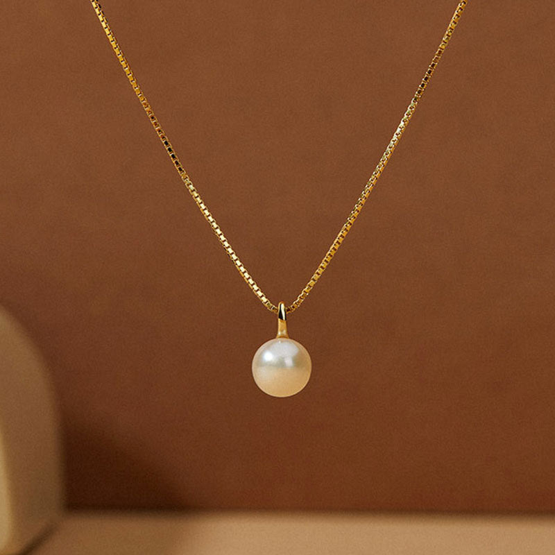 Gold Chain Pearl Pendant | Woman Necklace | Orchid Pearl Ladibelle