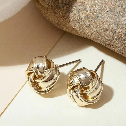 Mini Gold Knot Stud | Woman Earrings | Infinity Knot Studs Ladibelle