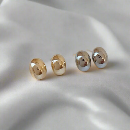 Mini Gold & Silver Bean Drop | Woman Earrings | Petite Radiance Ladibelle