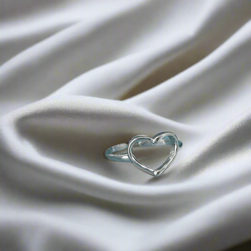 Silver & Gold Heart Shaped | Woman Ring | Minimalist Romance Ladibelle