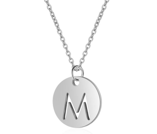 Silver Letter Charm | Woman Necklace | Initial Elegance Ladibelle