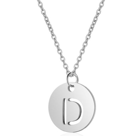 Silver Letter Charm | Woman Necklace | Initial Elegance Ladibelle