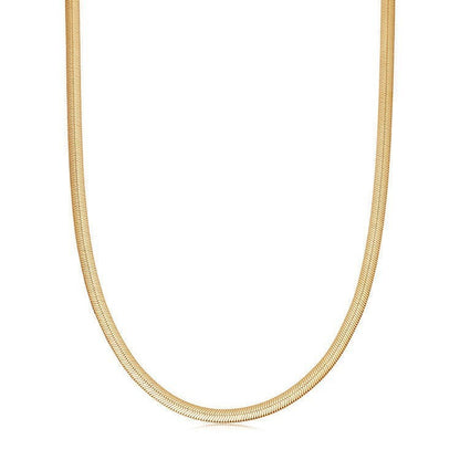 Gold & Silver Slim Snakebone Chain | Woman Necklace | Gilded Glide Ladibelle