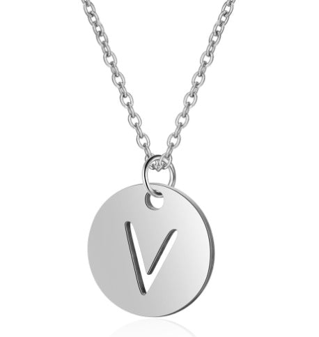 Silver Letter Charm | Woman Necklace | Initial Elegance Ladibelle