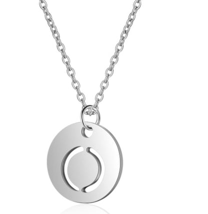 Silver Letter Charm | Woman Necklace | Initial Elegance Ladibelle