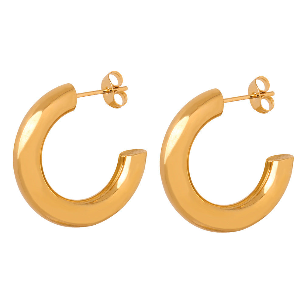 Gold Mini Hoop | Woman Earrings | Luxe Loops Ladibelle