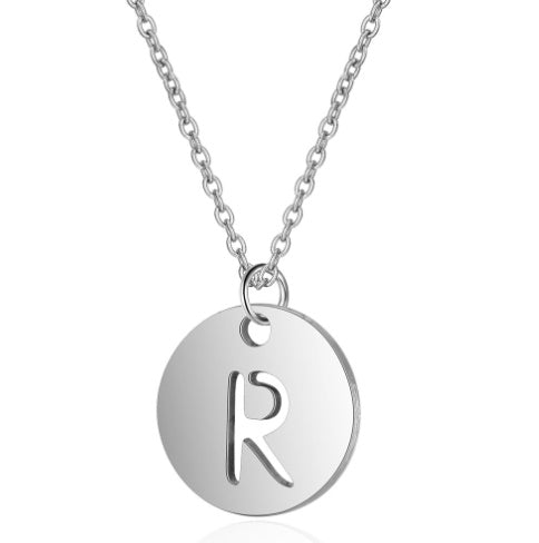 Silver Letter Charm | Woman Necklace | Initial Elegance Ladibelle