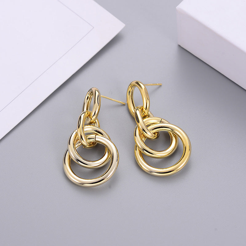 Large Gold Chunky Chain Link | Woman Earrings | Golden Bond Ladibelle