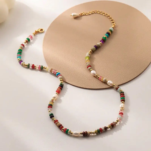 Colorful Bohemian Beaded Necklace