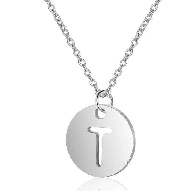 Silver Letter Charm | Woman Necklace | Initial Elegance Ladibelle