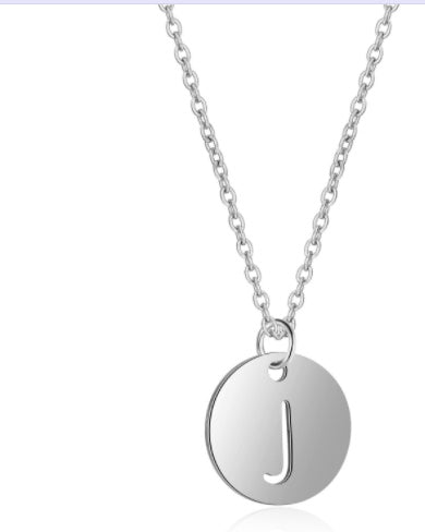 Silver Letter Charm | Woman Necklace | Initial Elegance Ladibelle