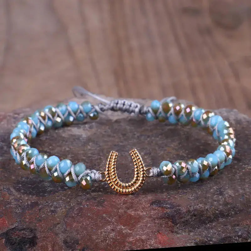 Artisan-Crafted Crystal Luster Bracelet