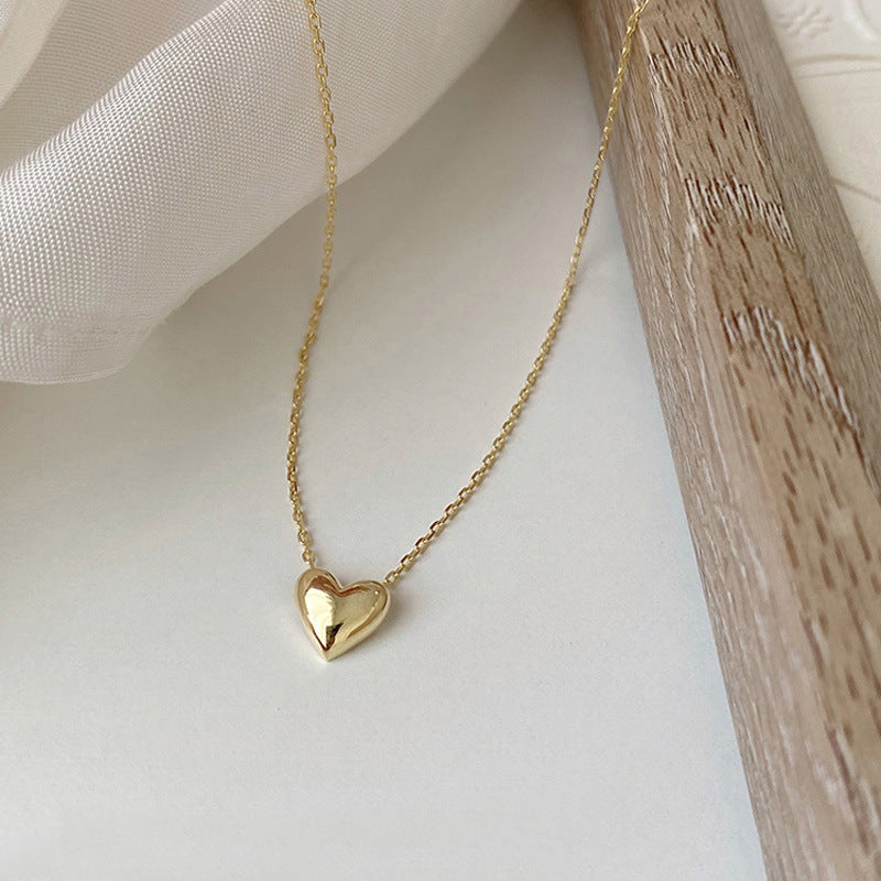 Gold & Silver Chain Heart Pendant | Woman Necklace | Gilded Heartbeat Ladibelle