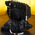 Earthly Luster: Tiger’s Eye Pearl Harmony Necklace