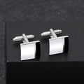 Elegant Monochrome Square Cufflinks - Accessories