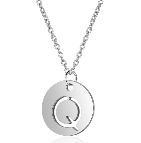 Silver Letter Charm | Woman Necklace | Initial Elegance Ladibelle