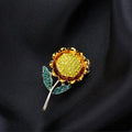 Gilded Floret: Shimmering Cauliflower Brooch