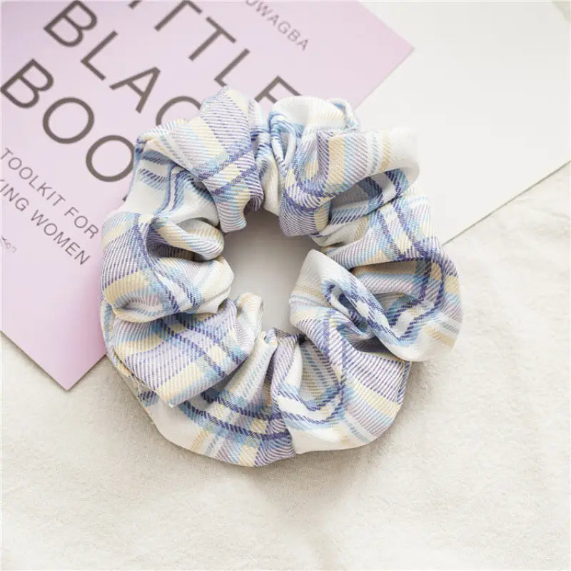 Graceful Hair Tie - Purple thick strips Accessories