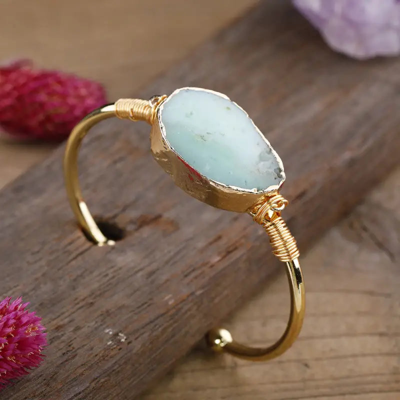 Jade Essence: Handcrafted Natural Bracelet - Thick stone