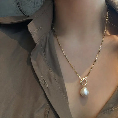 Lustrous Baroque Pearl Necklace