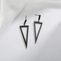 Medium Black Onyx Triangle Shaped | Man Dangle Earrings Ladibelle