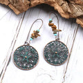 Medium Blue Dangling Round Shaped | Woman Earrings Breezy Bohemian Ladibelle