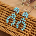 Medium Turquoise Stone Crescent | Woman Earrings Retro Splendor Ladibelle