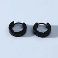 Mini Black Small Hoop | Man Earrings Contemporary Orbit Geometric Ladibelle