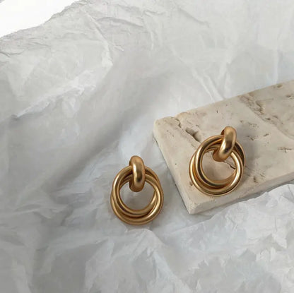Mini Gold Nested Hoop Shaped | Woman Earrings Ladibelle