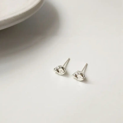 Mini Gold & Silver Drop Shaped | Woman Stud Earrings Minimalist Harmony Ladibelle - B 512